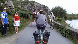 Walkers, horses and cyclists all make the going increasingly difficult along the Gap of Dunloe - and it's making things hard for Gavin on camera